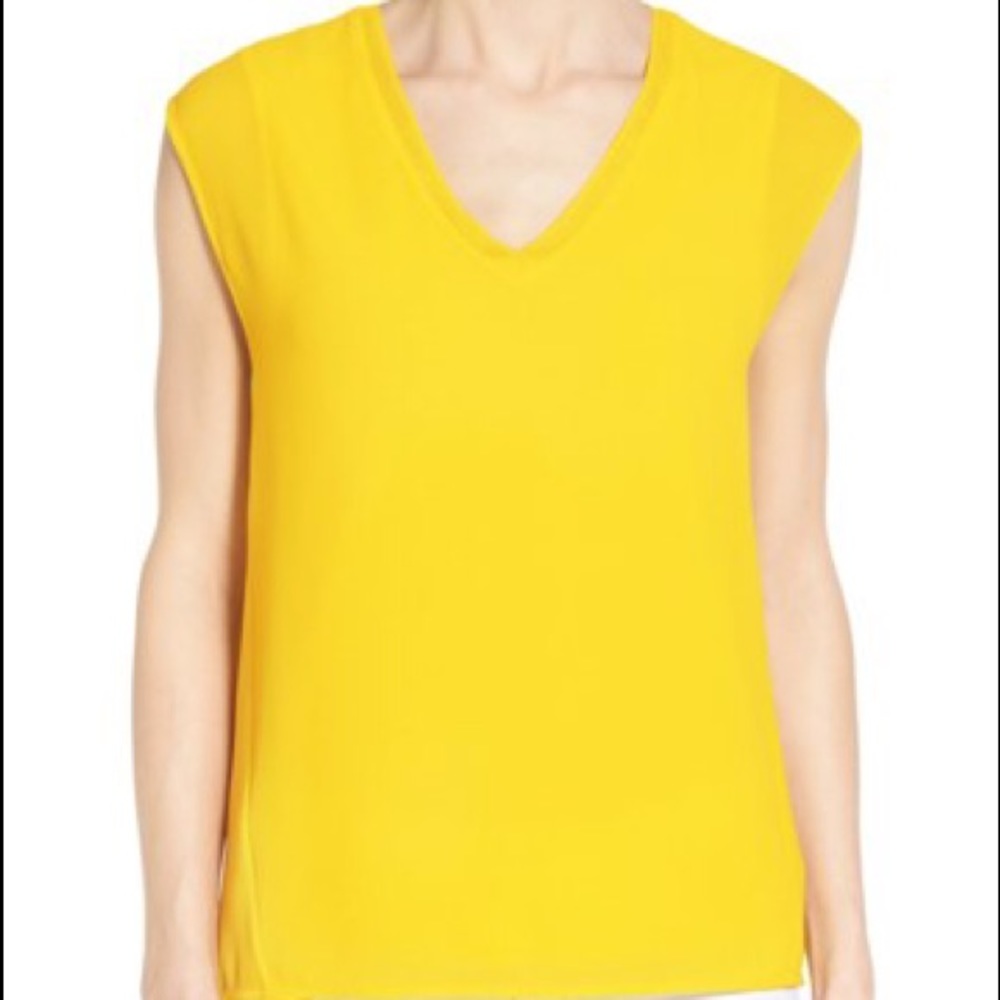 COPY - MICHAEL Michael Kors Rib V-Neck Georgette …